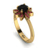 Round Black Diamond Flower Ring - Michelle No. 52 image 1