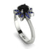 Round Black Diamond Flower Ring - Michelle No. 69 image 1