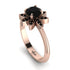 Round Black Diamond Flower Ring - Michelle No. 38 image 1