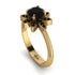 Round Black Diamond Flower Ring - Michelle No. 37 image 1