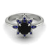 Round Black Diamond Flower Ring - Michelle No. 69 image 2