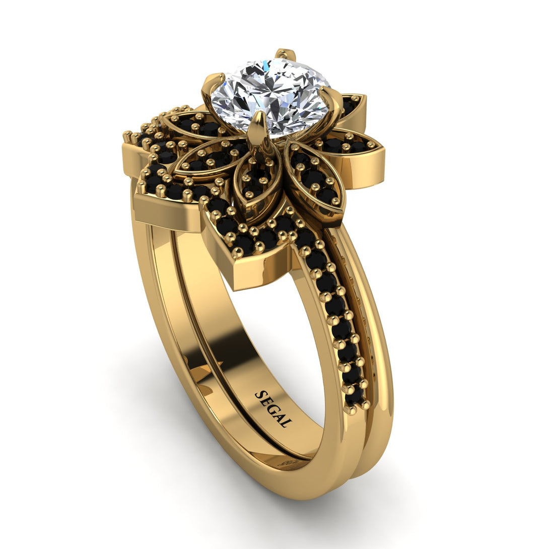 Round Diamond Flower Bridal Set - Michelle No. 31