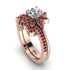 Round Diamond Flower Bridal Set - Michelle No. 47 image 1
