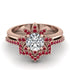Round Diamond Flower Bridal Set - Michelle No. 47 image 2
