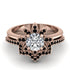 Round Diamond Flower Bridal Set - Michelle No. 32 image 2