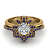 Round Diamond Flower Bridal Set - Michelle No. 61 image 2