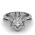 Round Diamond Flower Bridal Set - Michelle No. 3 image 2