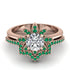 Round Diamond Flower Bridal Set - Michelle No. 17 image 2