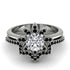 Round Diamond Flower Bridal Set - Michelle No. 33 image 2