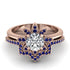 Round Diamond Flower Bridal Set - Michelle No. 62 image 2