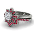 Round Diamond Flower Bridal Set - Michelle No. 48 image 3
