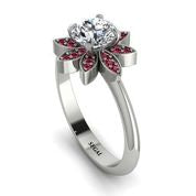 Round Diamond Flower Ring - Michelle No. 48