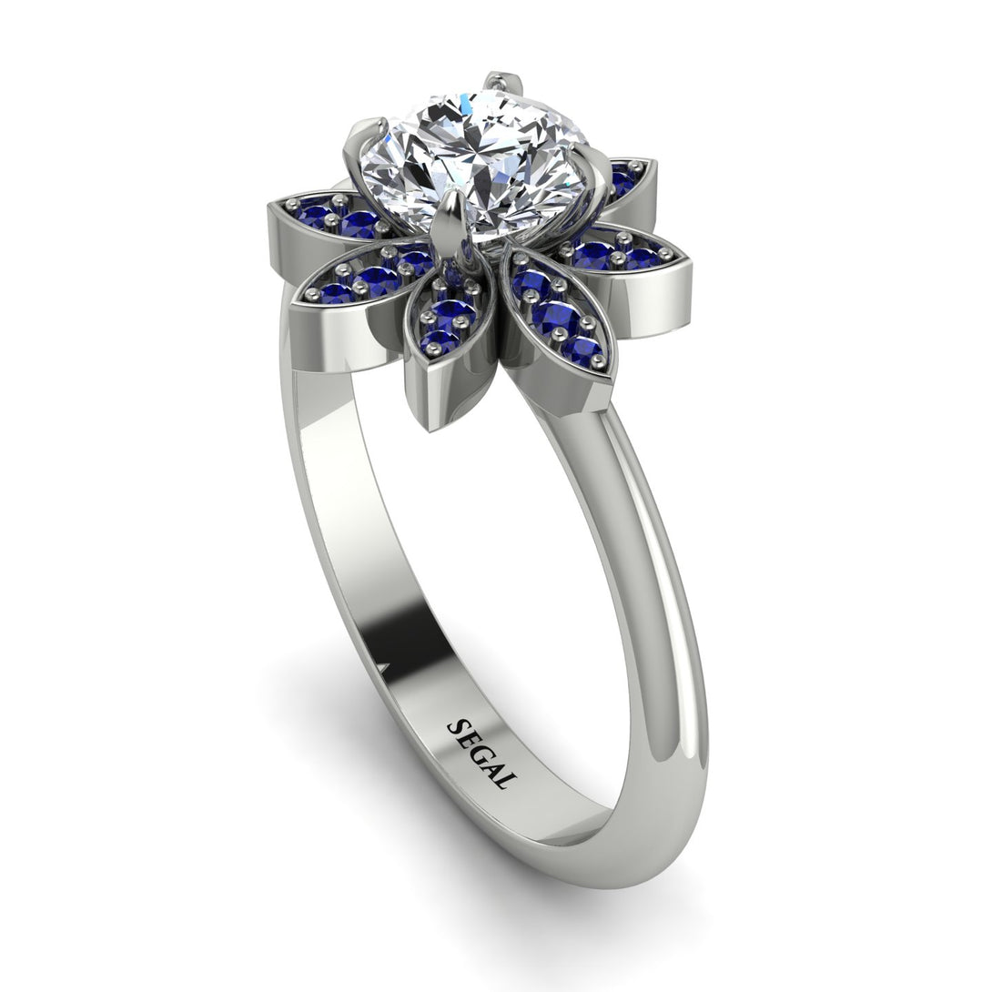 Round Diamond Flower Ring - Michelle No. 63