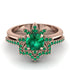 Round Emerald Flower Bridal Set - Michelle No. 20 image 2