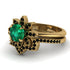 Round Emerald Flower Bridal Set - Michelle No. 34 image 3