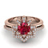 Round Ruby Flower Bridal Set - Michelle No. 11 image 2