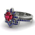 Round Ruby Flower Bridal Set - Michelle No. 72 image 3