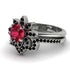 Round Ruby Flower Bridal Set - Michelle No. 42 image 3