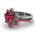 Round Ruby Flower Bridal Set - Michelle No. 57 image 3