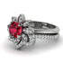 Round Ruby Flower Bridal Set - Michelle No. 12 image 3