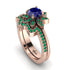 Round Sapphire Flower Bridal Set - Michelle No. 29 image 1