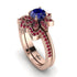 Round Sapphire Flower Bridal Set - Michelle No. 59 image 1