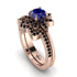 Round Sapphire Flower Bridal Set - Michelle No. 44 image 1