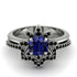Round Sapphire Flower Bridal Set - Michelle No. 45 image 2