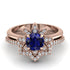 Round Sapphire Flower Bridal Set - Michelle No. 14 image 2