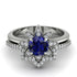 Round Sapphire Flower Bridal Set - Michelle No. 15 image 2