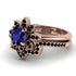 Round Sapphire Flower Bridal Set - Michelle No. 44 image 3