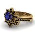 Round Sapphire Flower Bridal Set - Michelle No. 43 image 3