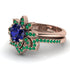 Round Sapphire Flower Bridal Set - Michelle No. 29 image 3