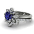 Round Sapphire Flower Bridal Set - Michelle No. 15 image 3