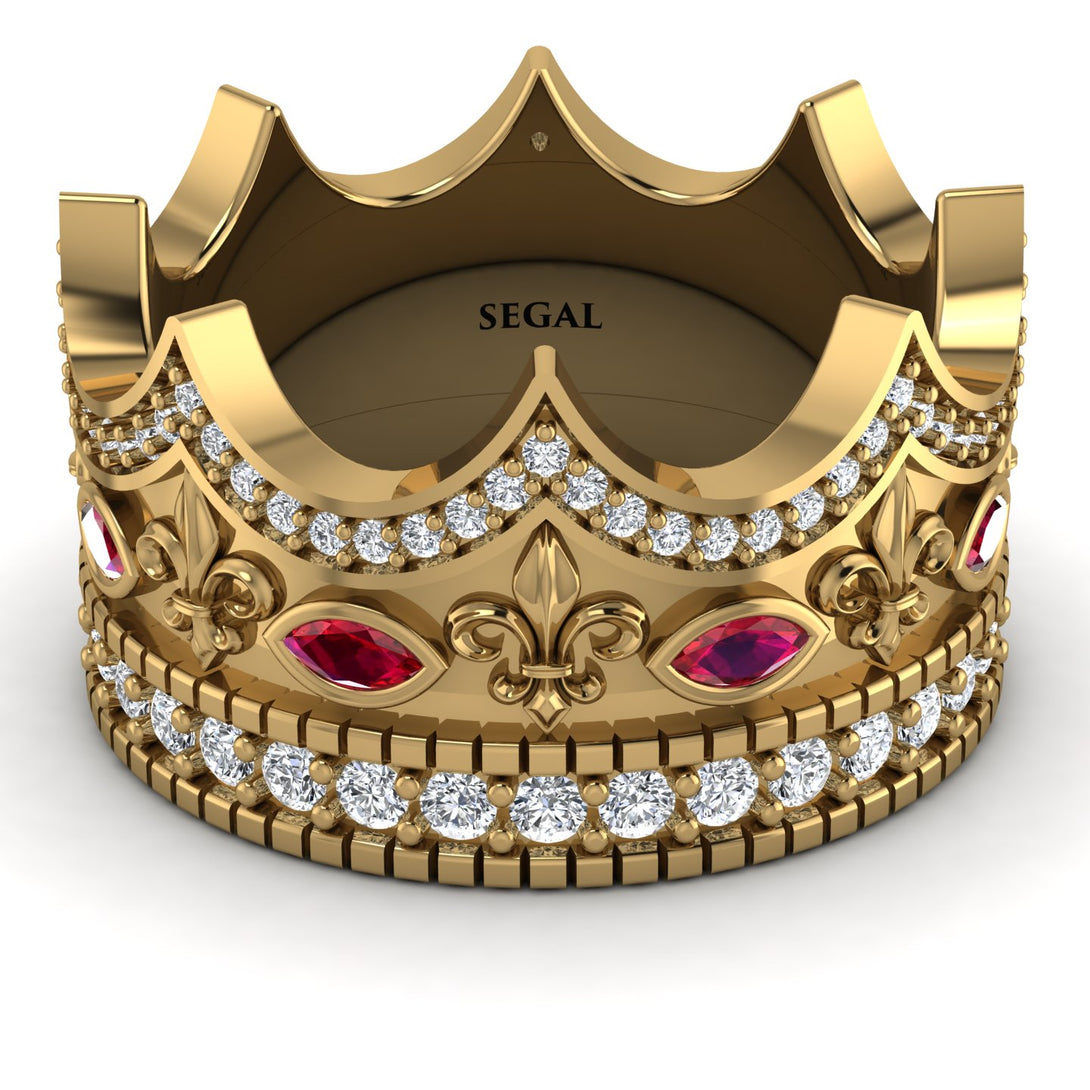 Royal Diamond Crown Ring For Men - Harold No. 10