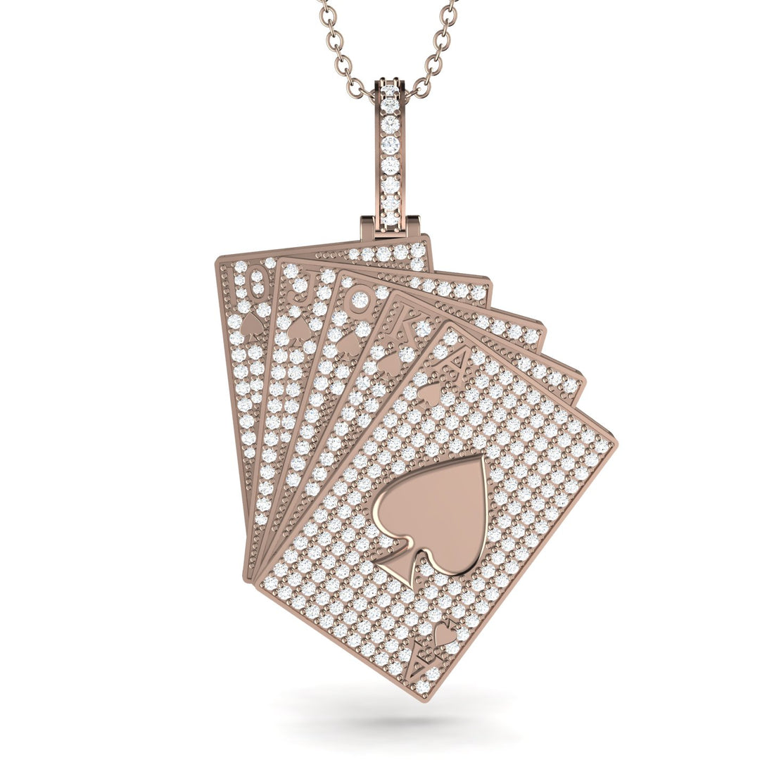 Royal Flush Poker Diamond Necklace - Jose No. 2