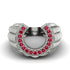Ruby Men Horseshoe Luck Ring - Gerald No. 12 image 1