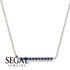 Short Line Sapphire Necklace - Elsie No. 15 image 4