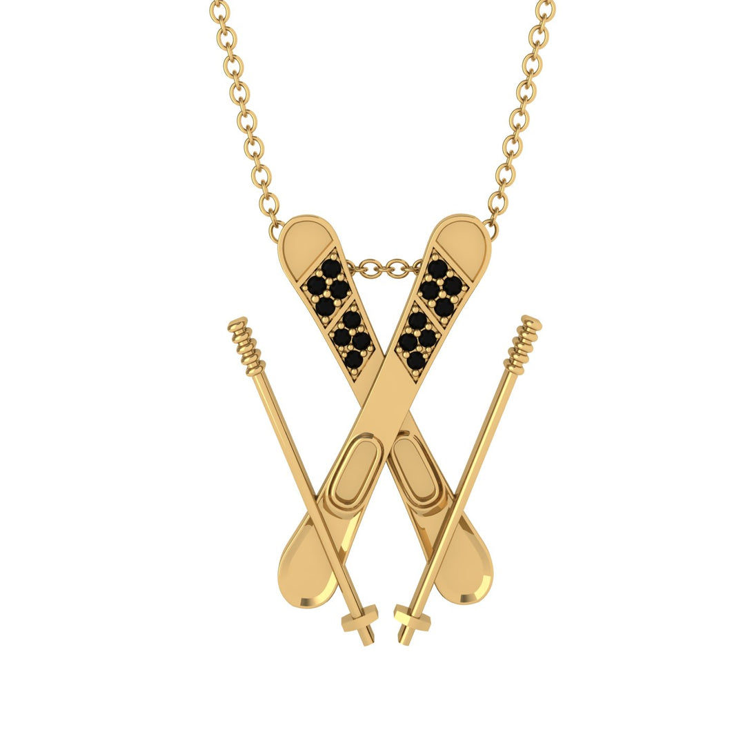 Skis Black Diamond Necklace - Zachary No. 7