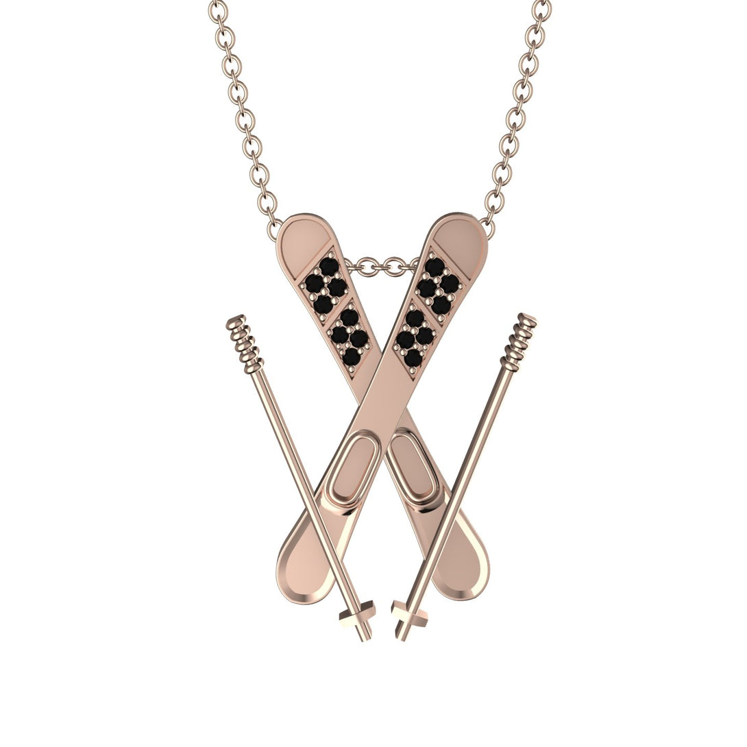 Skis Black Diamond Necklace - Zachary No. 8