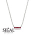 Small Ruby Necklace Bar With  - Zahra No. 12 image 4