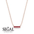 Small Ruby Necklace Bar With  - Zahra No. 11 image 4