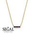 Small Sapphire Necklace Bar With  - Zahra No. 13 image 4