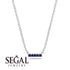 Small Sapphire Necklace Bar With  - Zahra No. 15 image 4