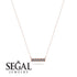 Small Diamond Necklace Bar With  - Zahra No. 2 image 4