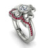 Solid Clower Flower Diamond Bridal Set - Christine No. 48 image 1