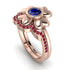 Solid Clower Flower Sapphire Bridal Set - Christine No. 59 image 1