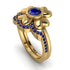 Solid Clower Flower Sapphire Bridal Set - Christine No. 73 image 1