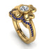 Solid Clower Flower Diamond Bridal Set - Christine No. 61 image 1