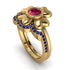Solid Clower Flower Ruby Bridal Set - Christine No. 70 image 1